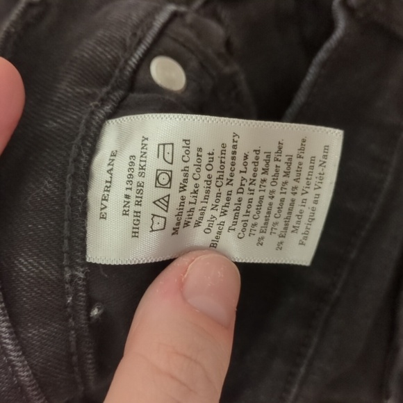 Everlane black denim the high rise skinny ankle jean 💋 - Picture 8 of 13